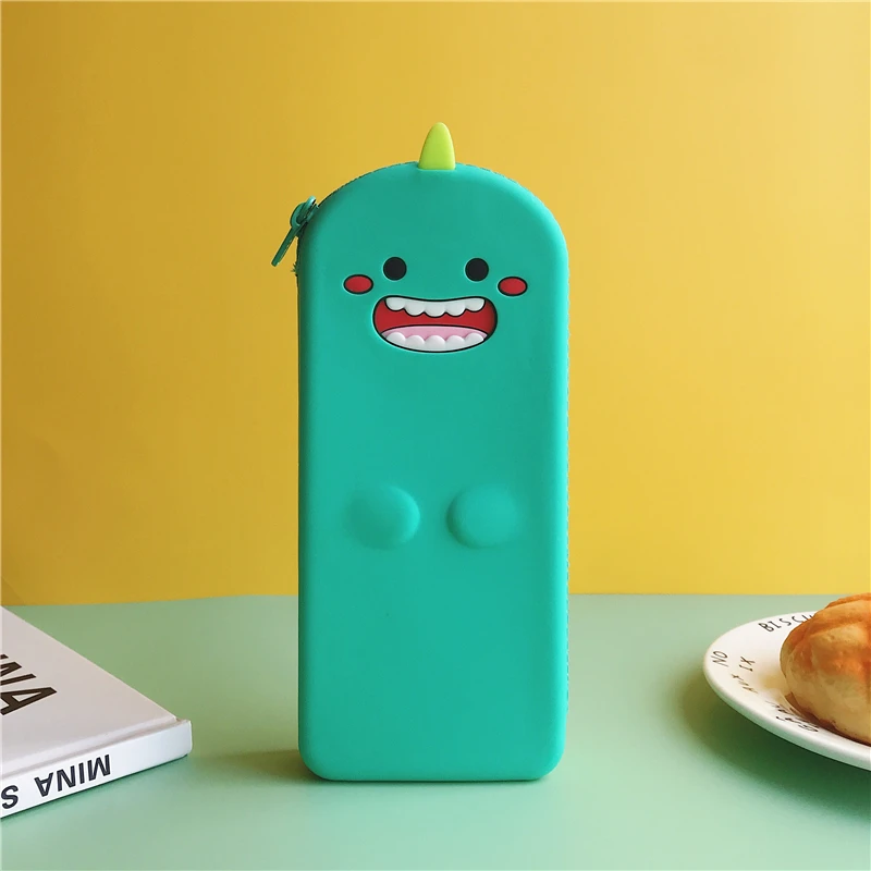 Q UNCLE косметички пенал чехол на молнии Модный милый медведь динозавр мультяшная