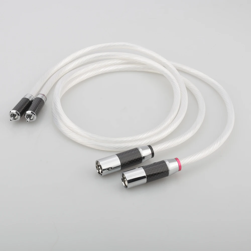 Audiocrast Pair 5N однокристальный посеребренный 2RCA штекер к 2XLR аудио кабель HIFI|Кабели VGA|