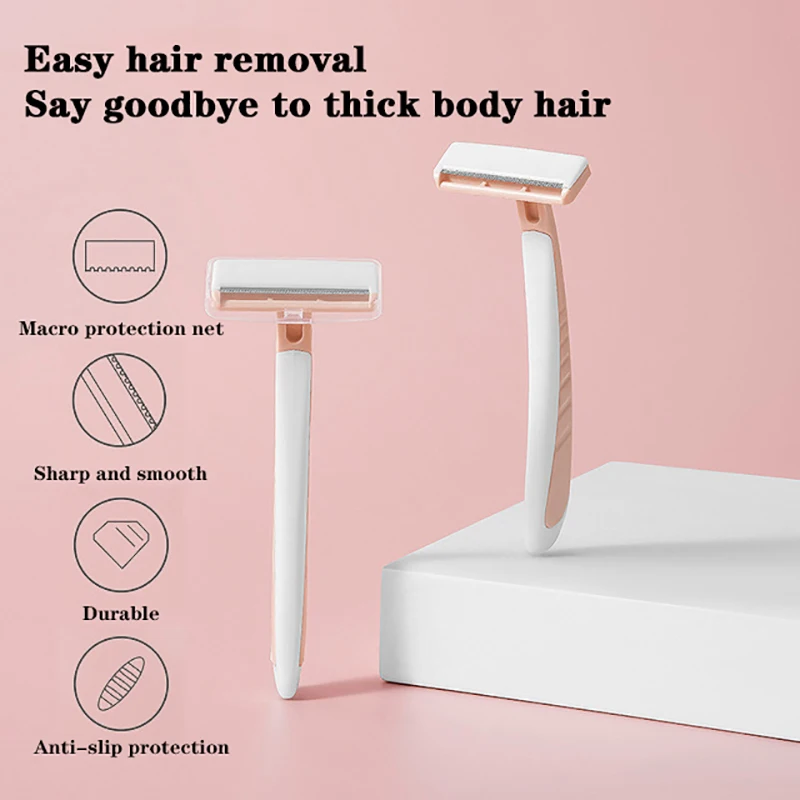 

1Pcs Women's Manual Razors Underarm leg Razor Washable Hair Remover Sharp Stainless Steel Cutting Knife Safety Razor
