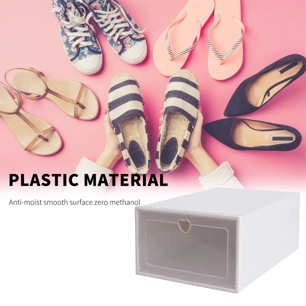 

Transparent Plastic Shoe Box Shoe Storage Box Shoe Box Shoe Box Flip Cover Drawer Shoe Storage Artifact Thickening