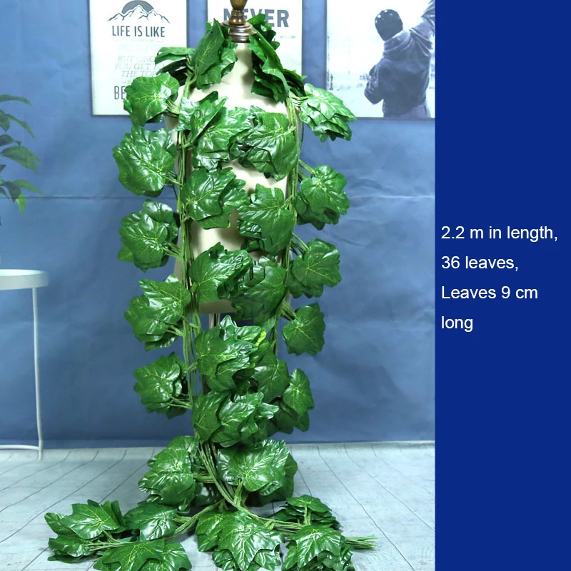 2.3M Artificial Ivy green Leaf Garland Plants Vine Fake Foliage Flowers Home Decor Plastic Flower Rattan string | Дом и сад