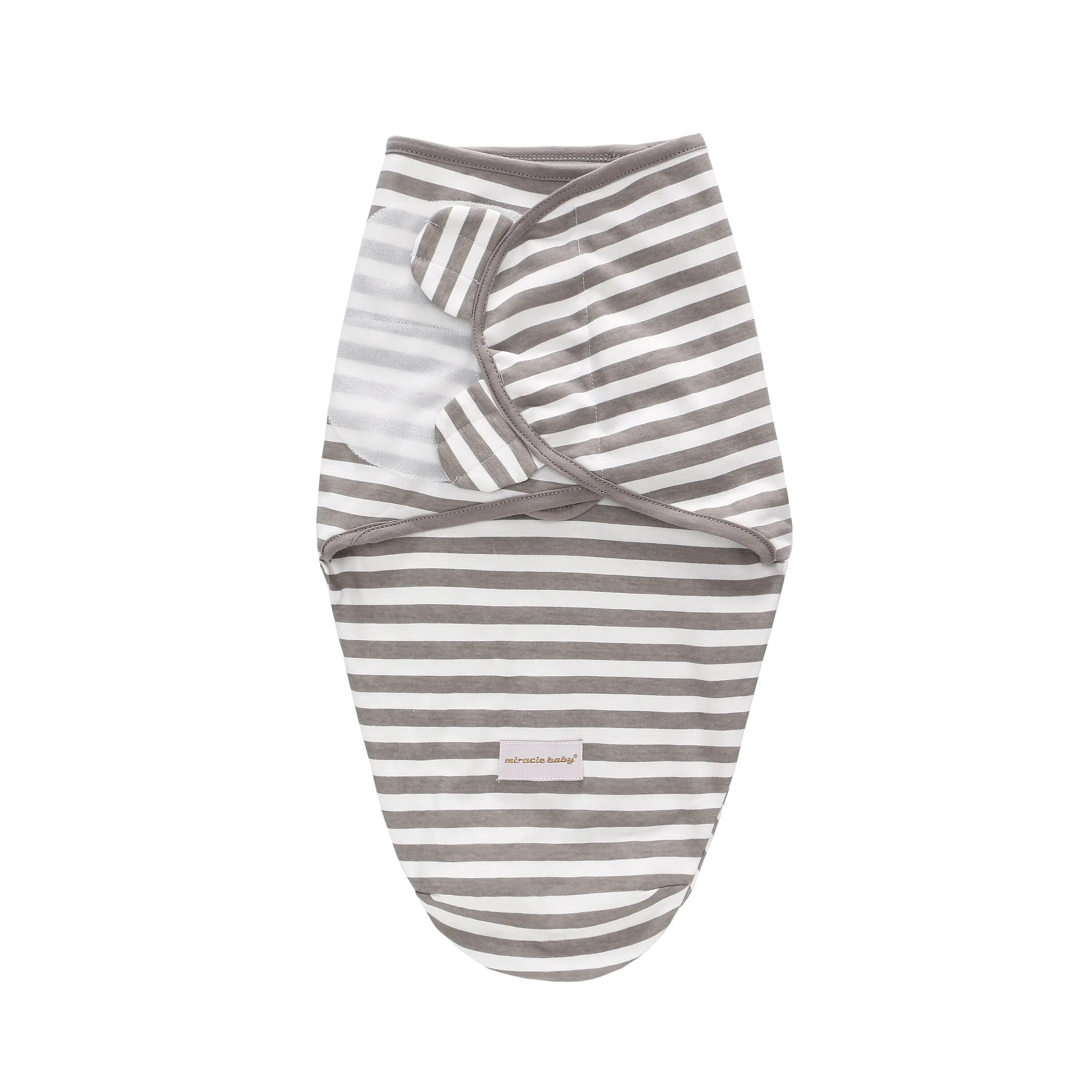 Gray stripe S Пеленка для новорожденных, хлопковое детское одеяло, постельные принадлежности, милый спальный мешок для младенцев 0-6 месяцев - Цвет: Gray stripe S