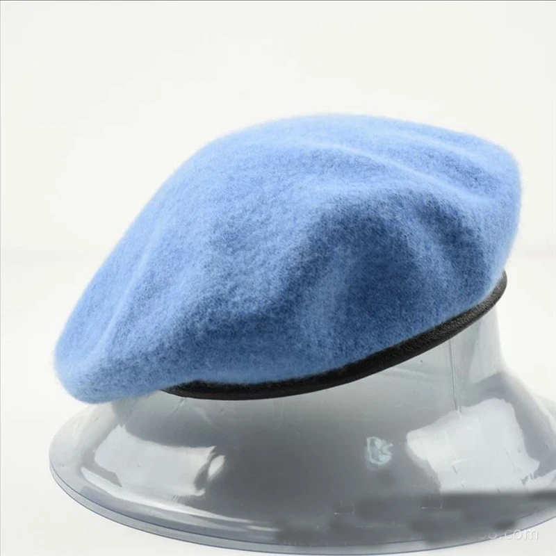 Men's Wool Weft knitting Warm Army Berets Caps Fashion Autumn and Winter hats wear for men