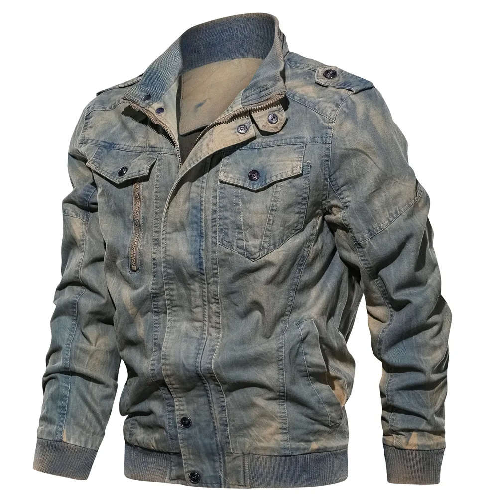 

Plus Size 6xl Coat Cross-border Supply Velvet Padded Winter Coat Military Tide Cap Size Autumn Jacket Biker Men Mens Clothes