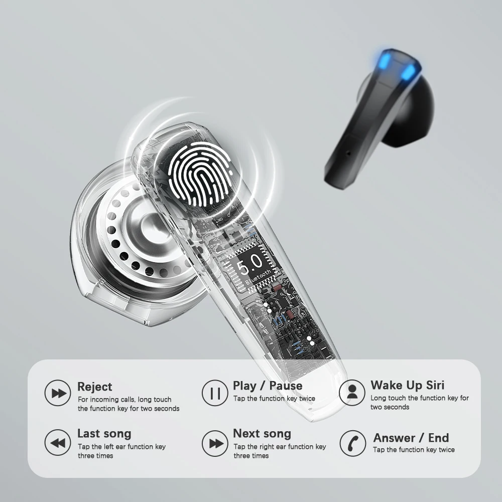 Беспроводные наушники VOYEE EV5 TWS Bluetooth для iPhone Android Phone Спортивная игровая гарнитура