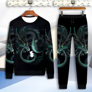 Men 's Suit Fashion Chinese Style Sports and Leisure Spring and Autumn Coat Long-Sleeved Sweater Loose Men 's Clothing Clothes 10 item image
