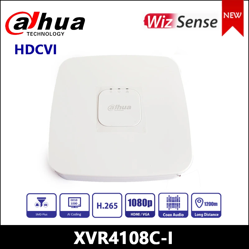 

Dahua 8-канальный Penta-образный 1080N/720p Smart 1U 1HDD WizSense цифровой видеорегистратор стандарта ONVIF Обнаружение движения