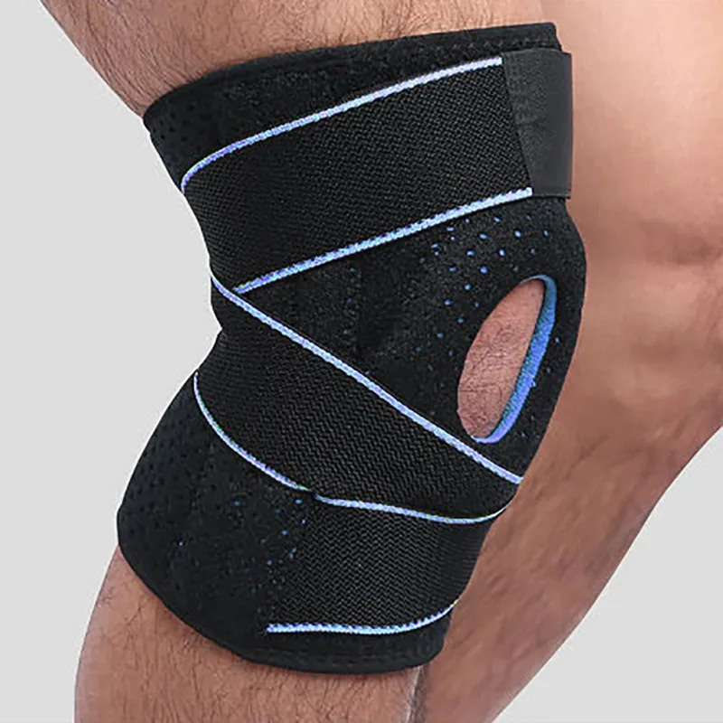 

Running Knee Support Men Pressurized Patella Stabilizer Knee Pads Fitness Basketball Volleyball Knee Brace Protector Gear