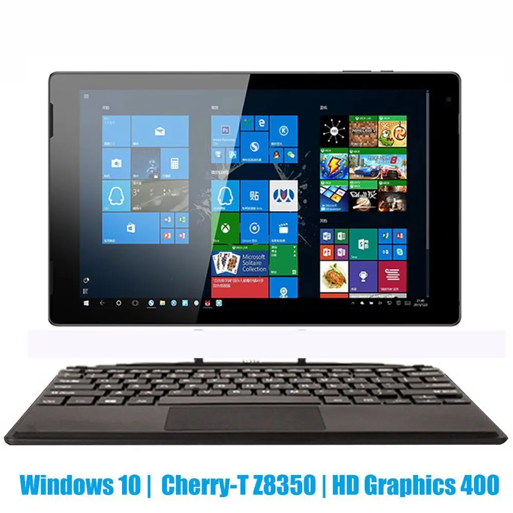 10,1 дюймовый планшетный ПК с Windows 10 Intel Cherry Trail-T3 Z8350 Четырехъядерный 4 Гб ram 32 ГБ rom type-C 2 в 1 планшет с клавиатурой 6000 мАч
