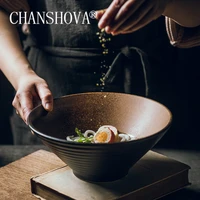 chanshova 789 inch chinese retro style color glaze ceramic noodle bowl salad bowl china porcelain kitchen utensils h042