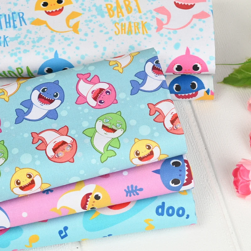 

Shark, Animals Cotton Twill Textile Fabric Bundle For Baby Child Patchwork Quilting Fat Quarters DIY Sewing Fabric tissue