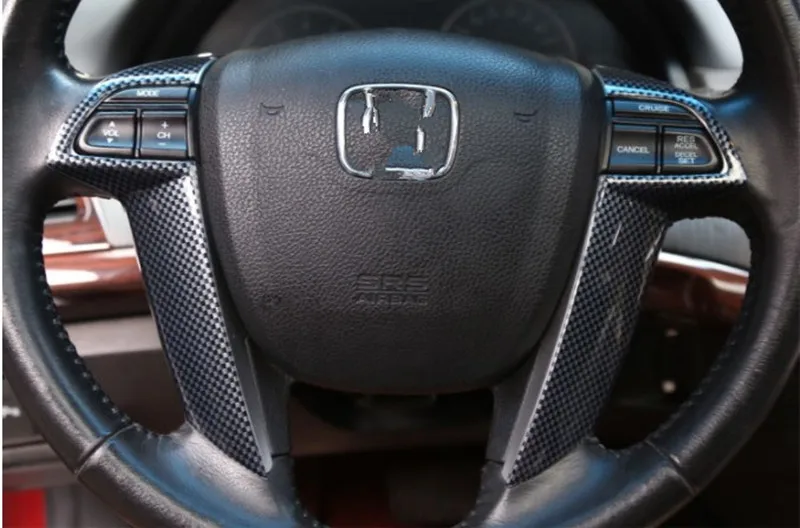 Для Honda Accord 8th 2008-2013 ABS углеродного волокна Цвет чехол рулевого колеса автомобиля