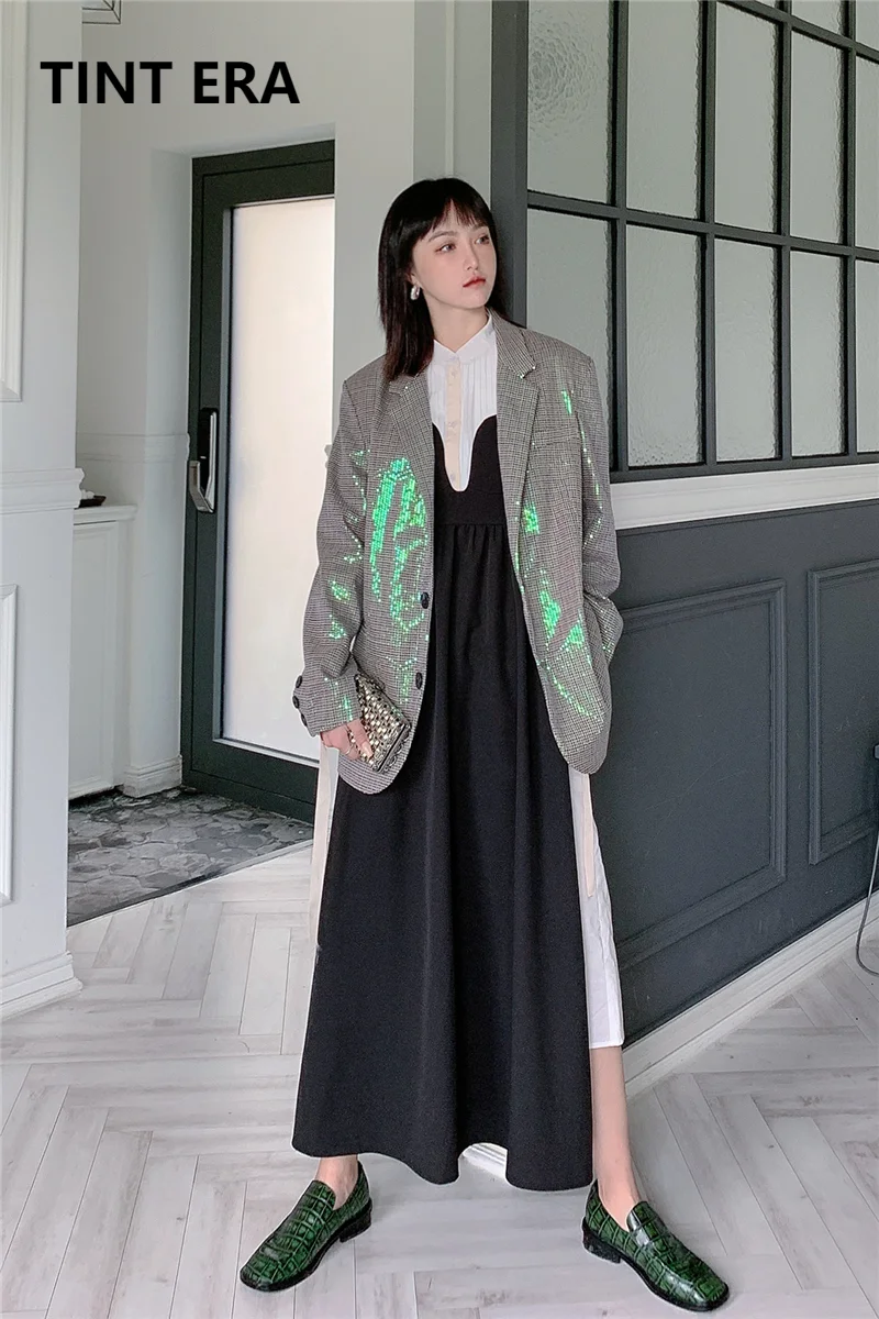 

TINT ERA Sling Dress Women Female Summer 2022 New Style Yamamoto Style High Waist Split Bra Long Dresses