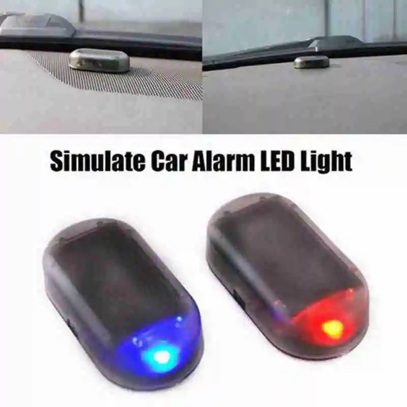 Car Fake Security Light Solar Powered Simulated Dummy Alarm Wireless Warning Anti-Theft Caution Lamp LED Flashing Imitation | Автомобили и
