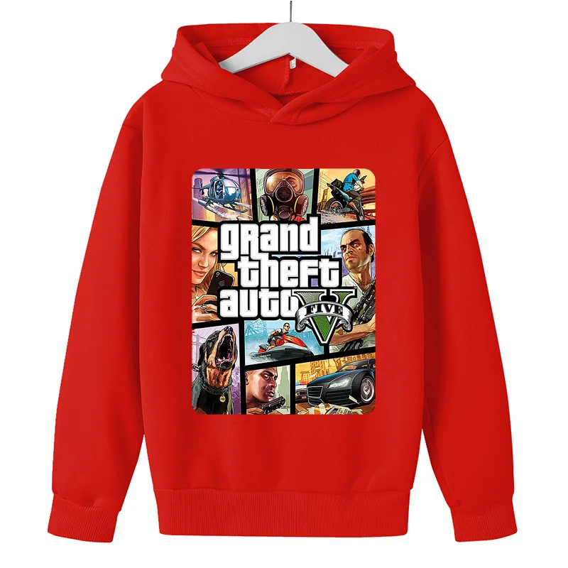 

GTA 5 2021 New Harajuku Fashion Kids Streetwear Boy Girl Clothing Children Hoodies Printed Pullover Hooded Sweatshirt Casual Top