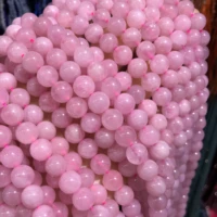 aaa natural madagascar rose quartzs pink crystal stone round loose beads for jewelry making diy bracelet necklace 6 8 10 mm