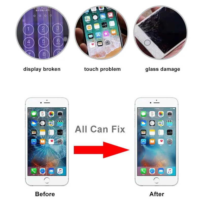 Качество AAA жк-дисплей для iPhone 5s, se 5C 5 6 7 жк-дисплей с сенсорным экраном дигитайзер замена для iPhone 6 жк-экран
