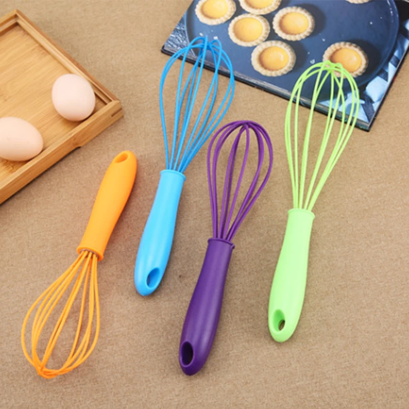 

Kitchen Whisk Non-Slip Easy Clean Egg Beater Milk Frother Kitchen Utensil Kitchen Silicone Egg Beater Tool Cream Mixer Stirring