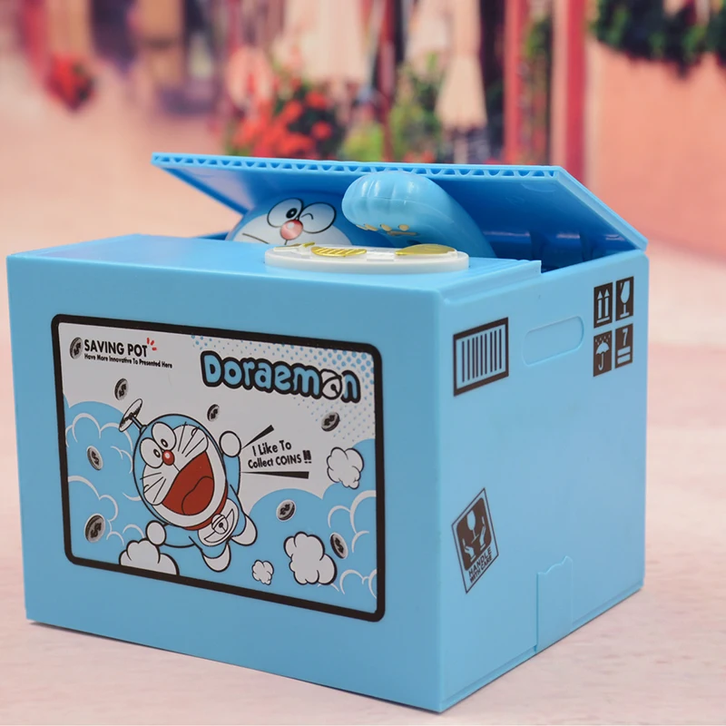 Doraemon Покемон Милая Пикачу автоматическая электронная копилка для монет Копилка