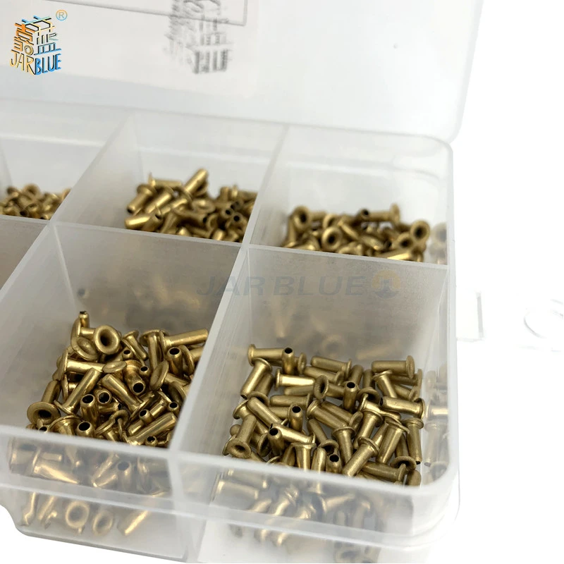 1000 шт. GB876 Buisvormige Klinknagels M0.9 M1.3 M1.5 M1.7 Mix Printplaat PCB Nagels Koperen Holle Klinknagel Noten Kit