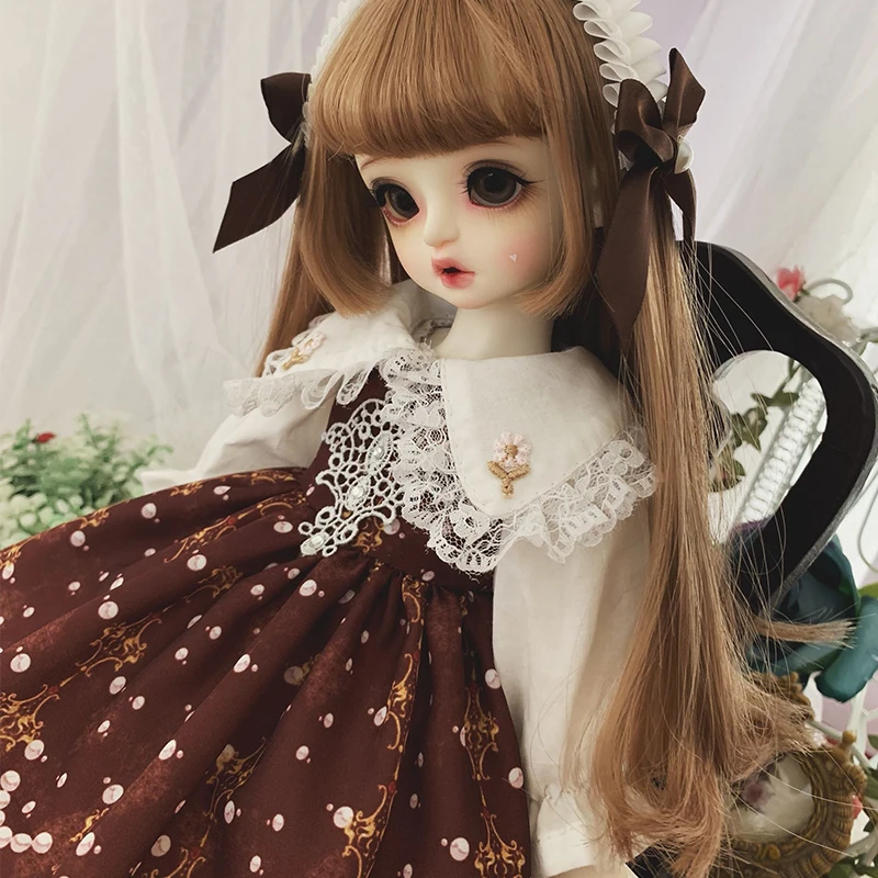 Blyth Одежда для кукол 1/6 платье для куклы белый кружевной воротник с цветочным украшением 1/6 1/4 BJD SD кукла 1/6 Blyth аксессуары для кукол