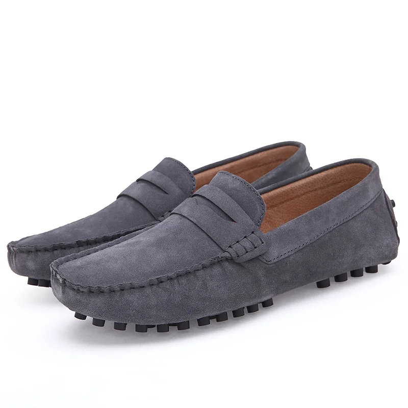 Мужская повседневная обувь кожаные лоферы черные мокасины для вождения мужские