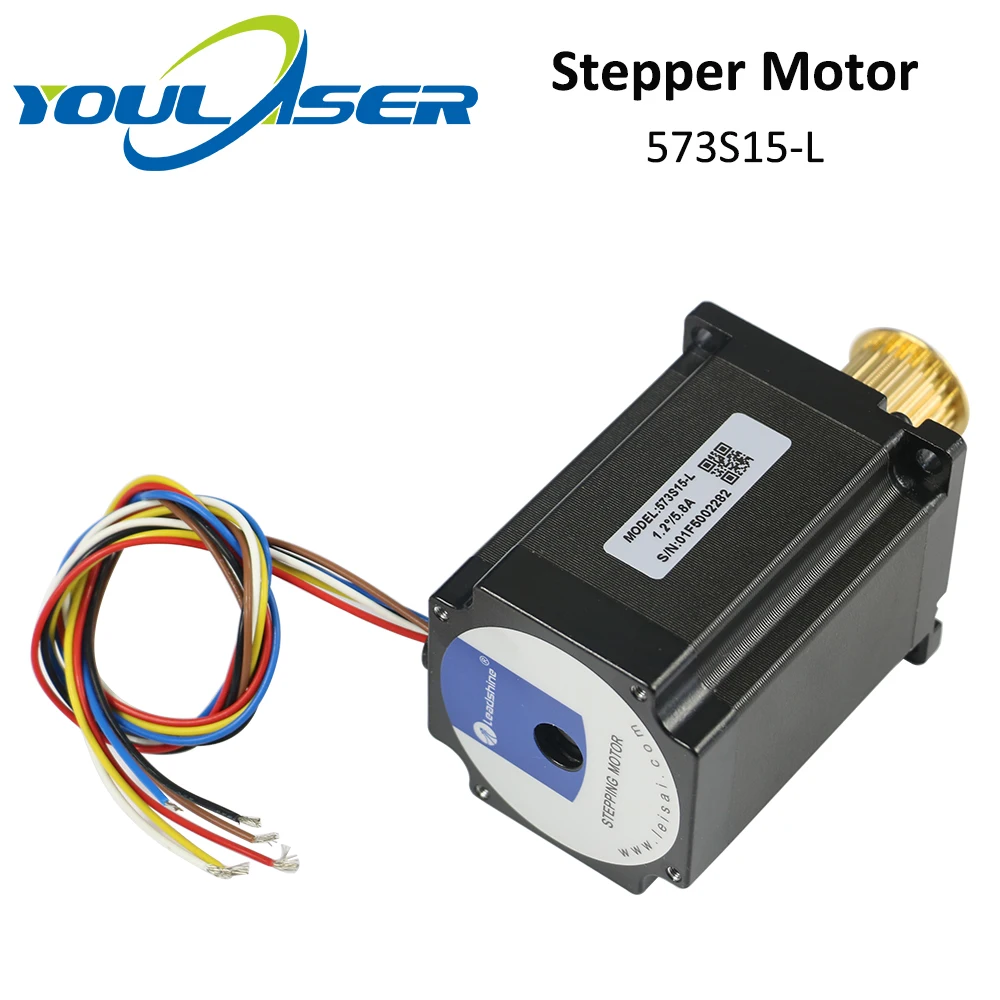 YOULASER Leadshine 3 фазы шагового двигателя 573S15 L для NEMA23 5.8A Длина 76 мм вал 8 мм|Шаговый