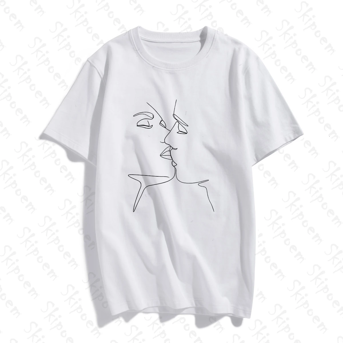 Любовь сексуальная девушка нордический поцелуй футболка для женщин Tumblr