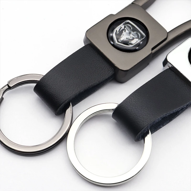 

Car keychain metal leather mini car logo fashion business keychain for Dodge- Charger JCUV Ram Caliber Durango Dart Avenger