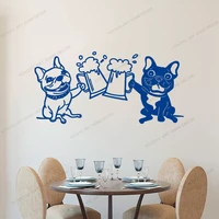 beer wine dog pet vinyl art beer and bar sticker for pub decor decal wall stickers murals whiskey wall decals wallpoof cx2101