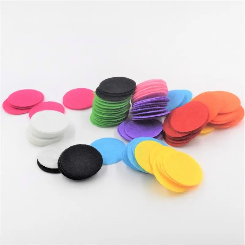 100Pcs/lot 30mm Color Round Felt Fabric Pads Accessory Patches Circle Flower Accessories | Дом и сад
