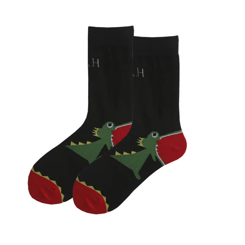 Носки крокодиловые модные для мужчин и женщин хлопок креативные с рисунком