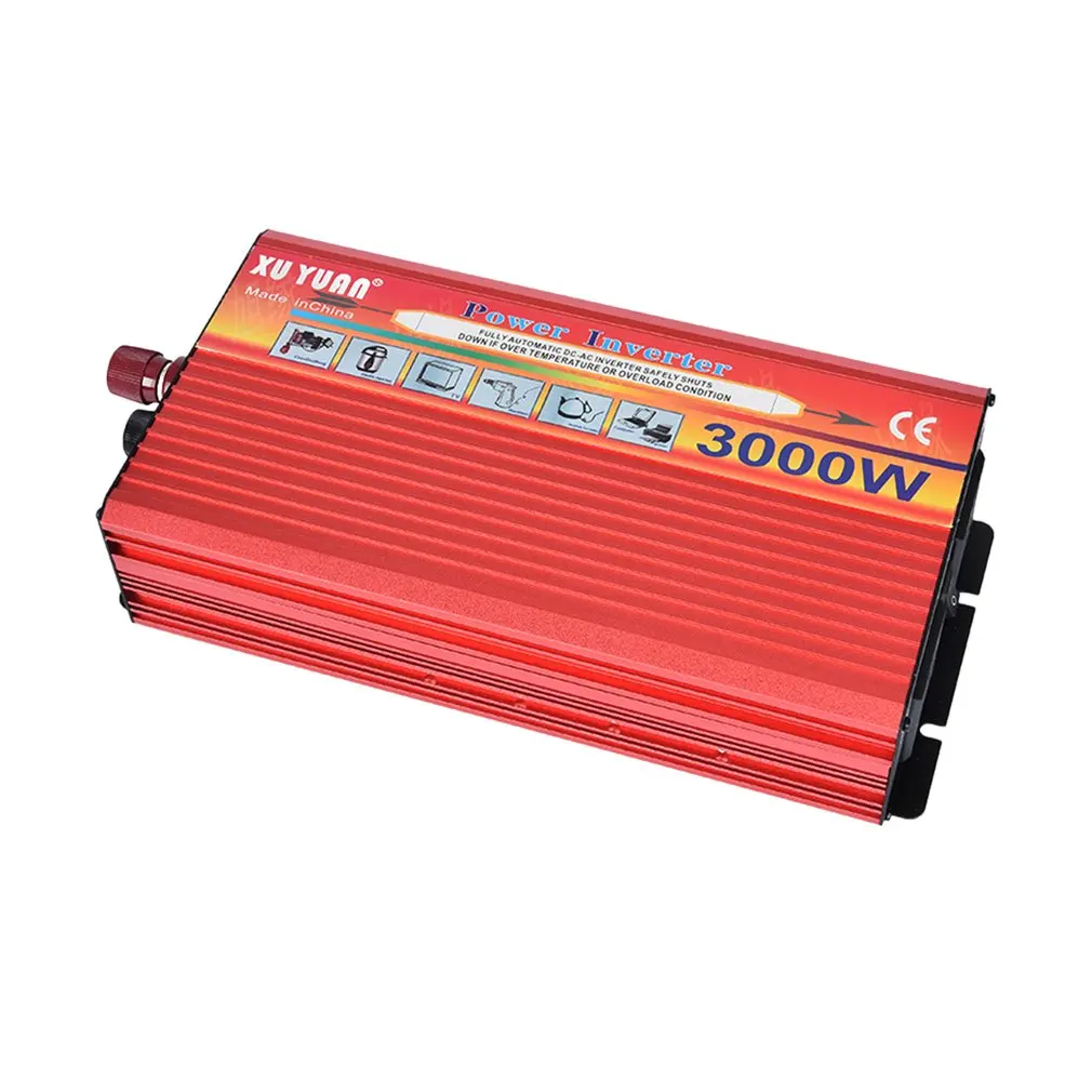 

Dual-use 3000W Car Power Inverter DC to AC Home Cooling 12vto220v/24v to110v Household Appliances Emergency Power Supply