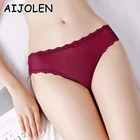 Тонкие дышащие брифы AIJOLEN в виде сетчатой пряжи, сексуальное женское нижнее белье, Симпатичные мягкие трусы с оборками