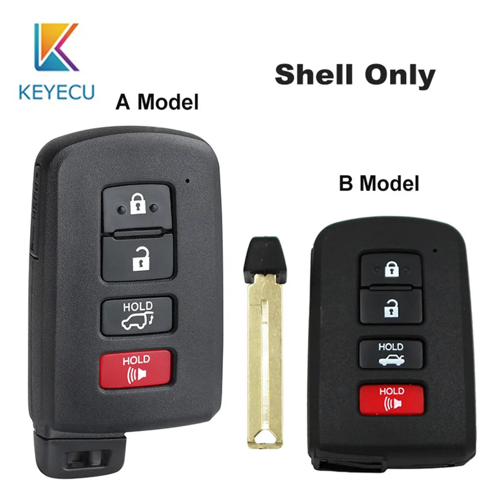 KEYECU для Toyota RAV4 2013-, Для Avalon Camry 2012- дистанционного ключа автомобиля оболочки чехол Корпус fob Крышка для FCC ID HYQ14FBA