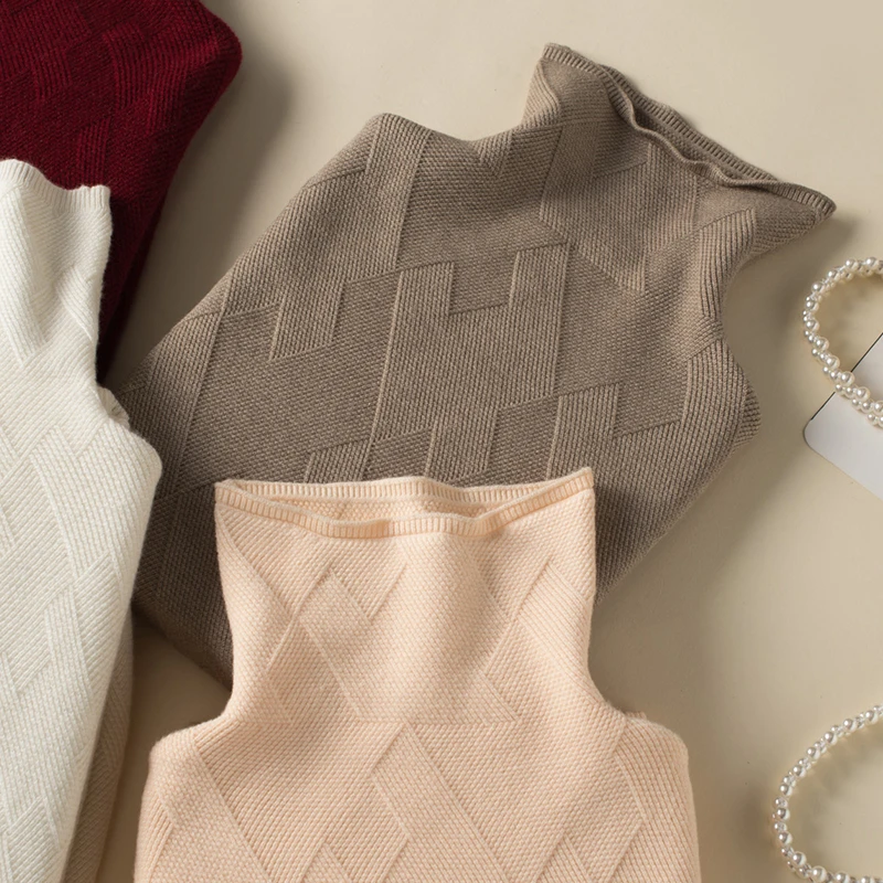Вязаные свитера с высоким воротом для женщин осень зима 2019 куртка модная одежда