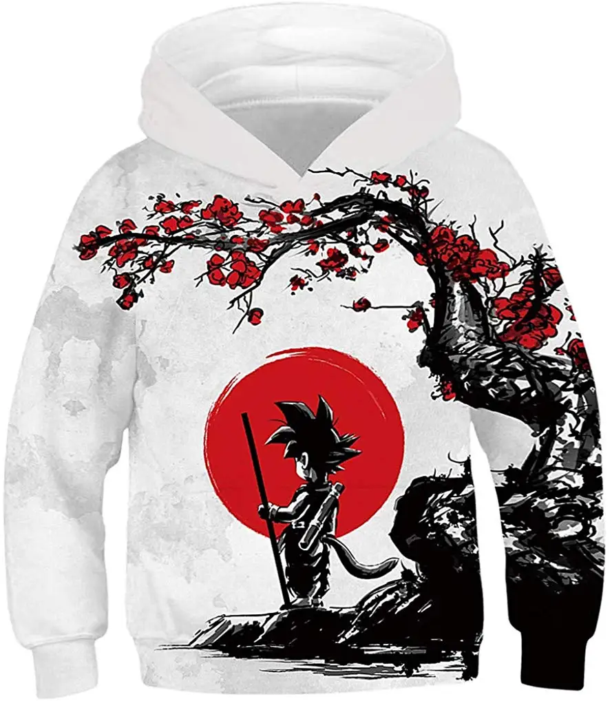 Детские толстовки с капюшоном в стиле аниме Жемчуг дракона Z повседневная куртка