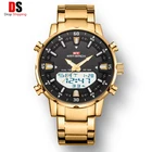 Роскошные золотые 5ATM наручные часы Мужские часы Брендовые мужские часы для мужчин часы с двойным дисплеем наручные часы армейские уличные водонепроницаемые часы