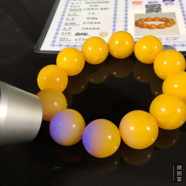 Старая восковая ручная струна 1000 Желтый браслет с куриным маслом в Балтийском