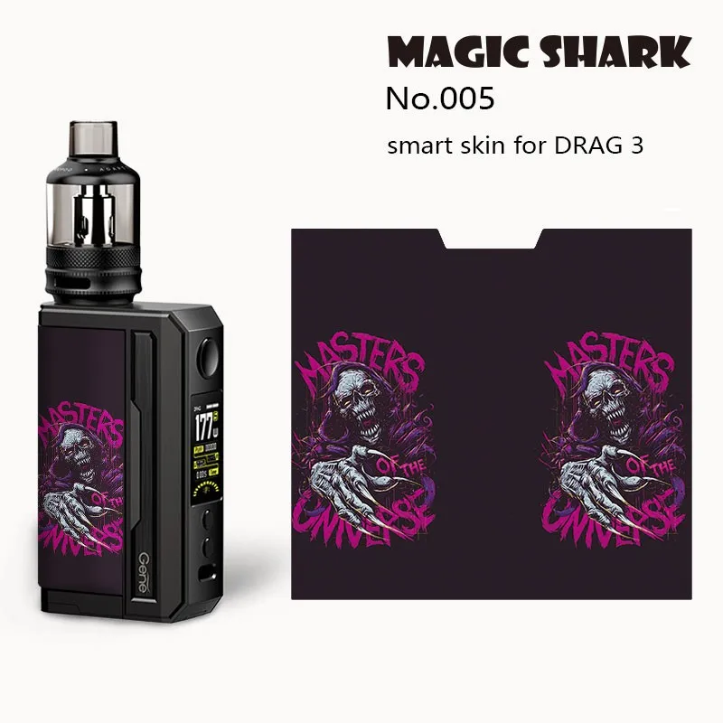 Волшебная Акула 2021 модная матовая стерео наклейка покрытие пленка для Voopoo Drag3 Drag 3