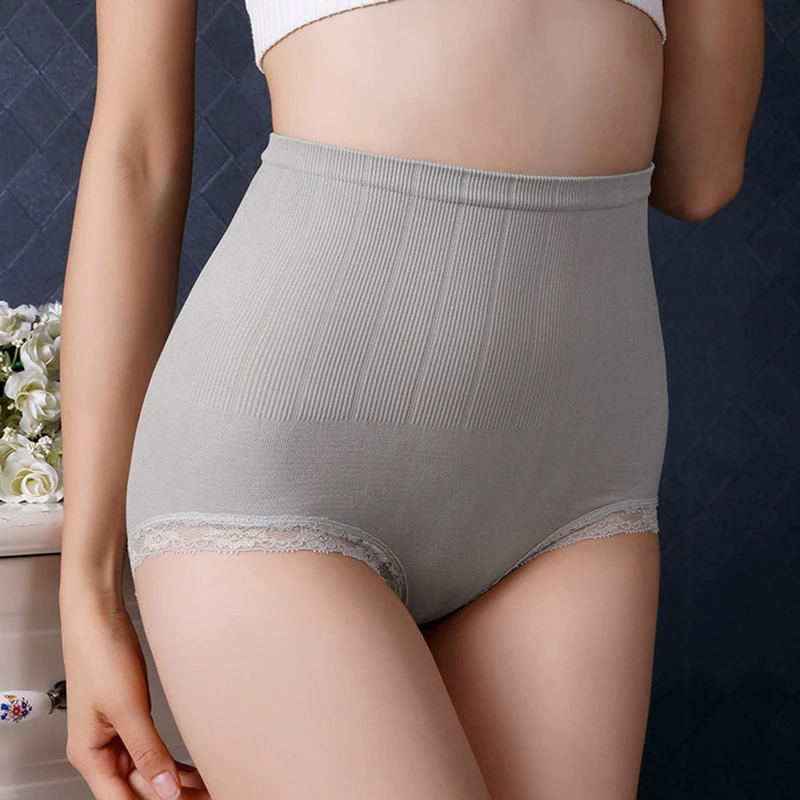 

Body Shaping Underwear Sexy Seamless Bottom Panties Ladies Underwear High Waist Abdomen Pants Postpartum Body Sculpting Lace