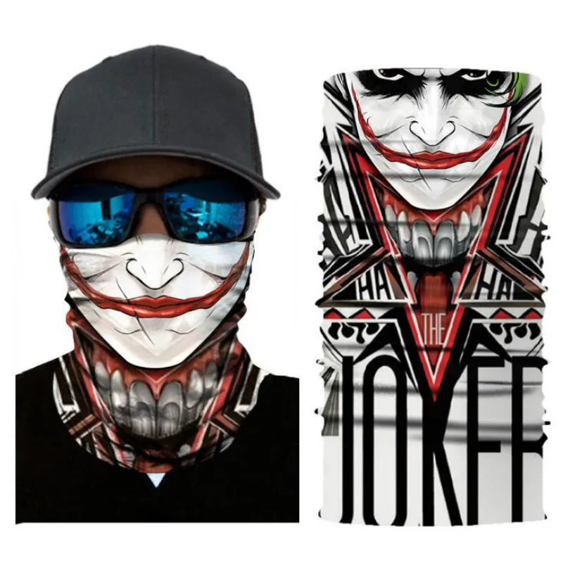 Мотоциклетная маска для лица езды на велосипеде Хэллоуин головной шарф шеи