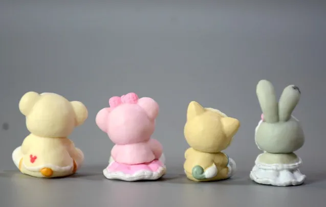10 комплектов новые полимерные мини фигурки медведя Duffy Bear shidiy куклы для тортов