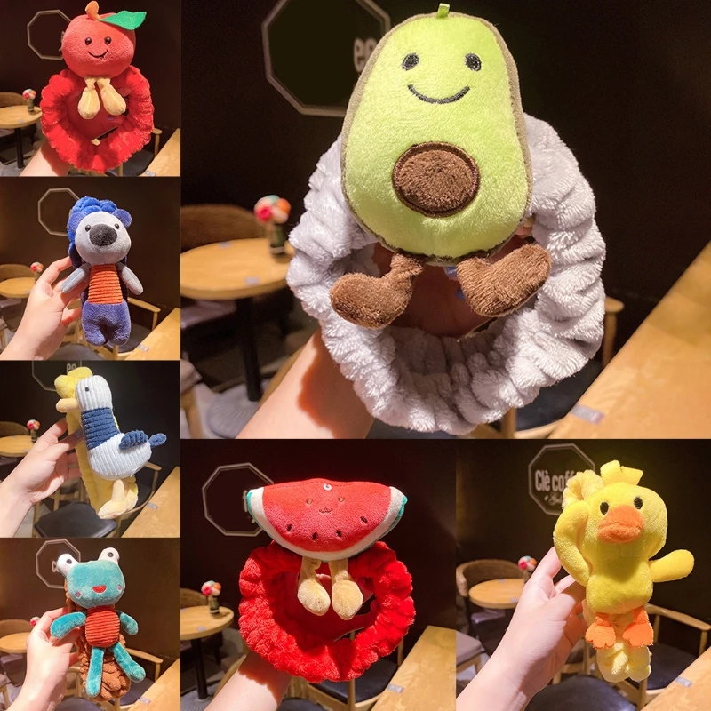 

Зимние плюшевые резинки для волос, пушистые эластичные резинки для волос для женщин и девочек, резинки для волос P8DB