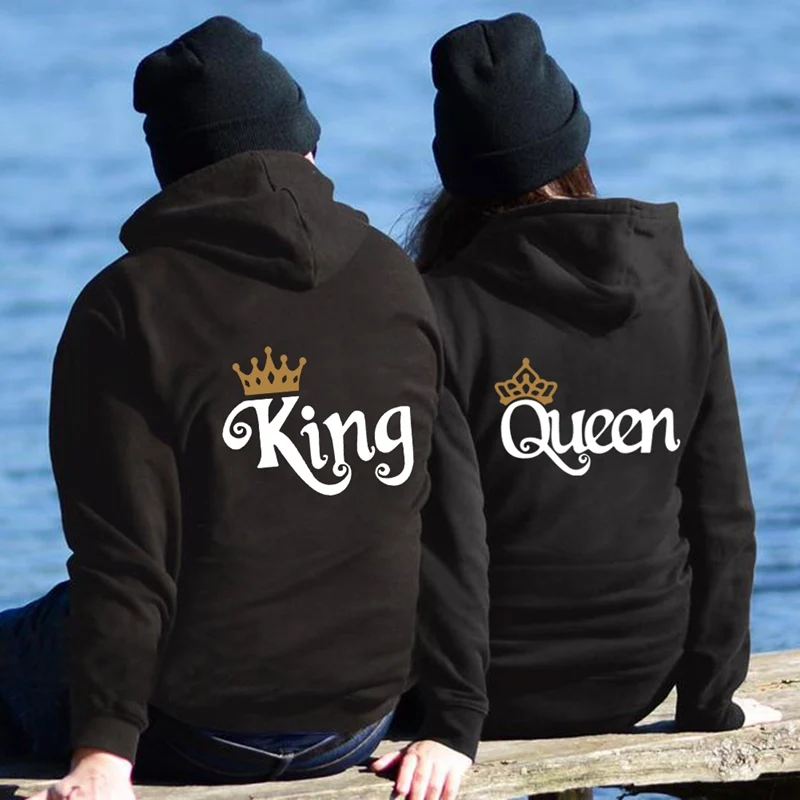 QUEEN KING Poker толстовки для пар осень зима для женщин мужчин хараджуку свитшот с капюшоном женский длинный рукав повседневные Пуловеры Топы