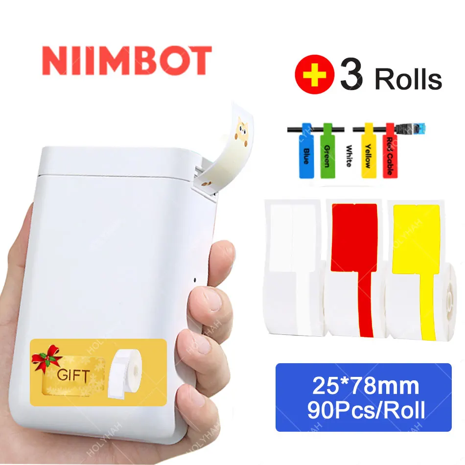 

Портативная этикетка NiiMbot D101, тонкая лента для телефона и планшета, простая в использовании офисная и домашняя организация