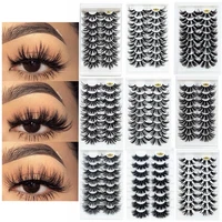 58 pairs 25mm mink lashes messy fluffy volume long 3d faux cils in bulkmixed dramatic natrual mink lashes packaging wholesale