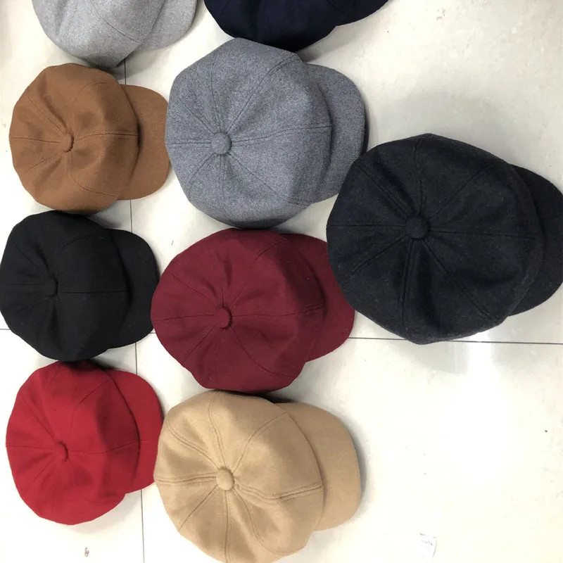 Оптовая продажа женские шапки Корейская шерстяная Ретро шапка с гусиным языком