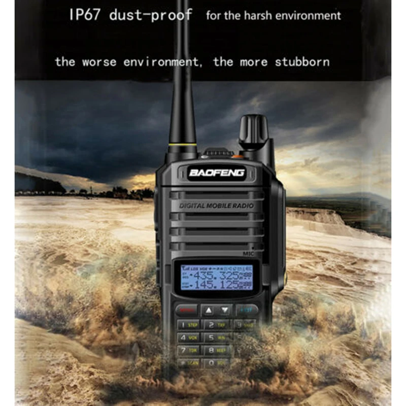 Walkie Talkie IP67 UV 9R Plus 5 Вт Высокая мощность дальность 2 пути радио водонепроницаемый