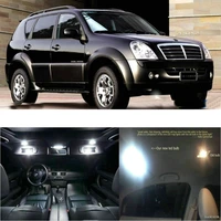 led interior car lights for ssangyong rexton 2 room dome map reading foot door lamp error free 9pc